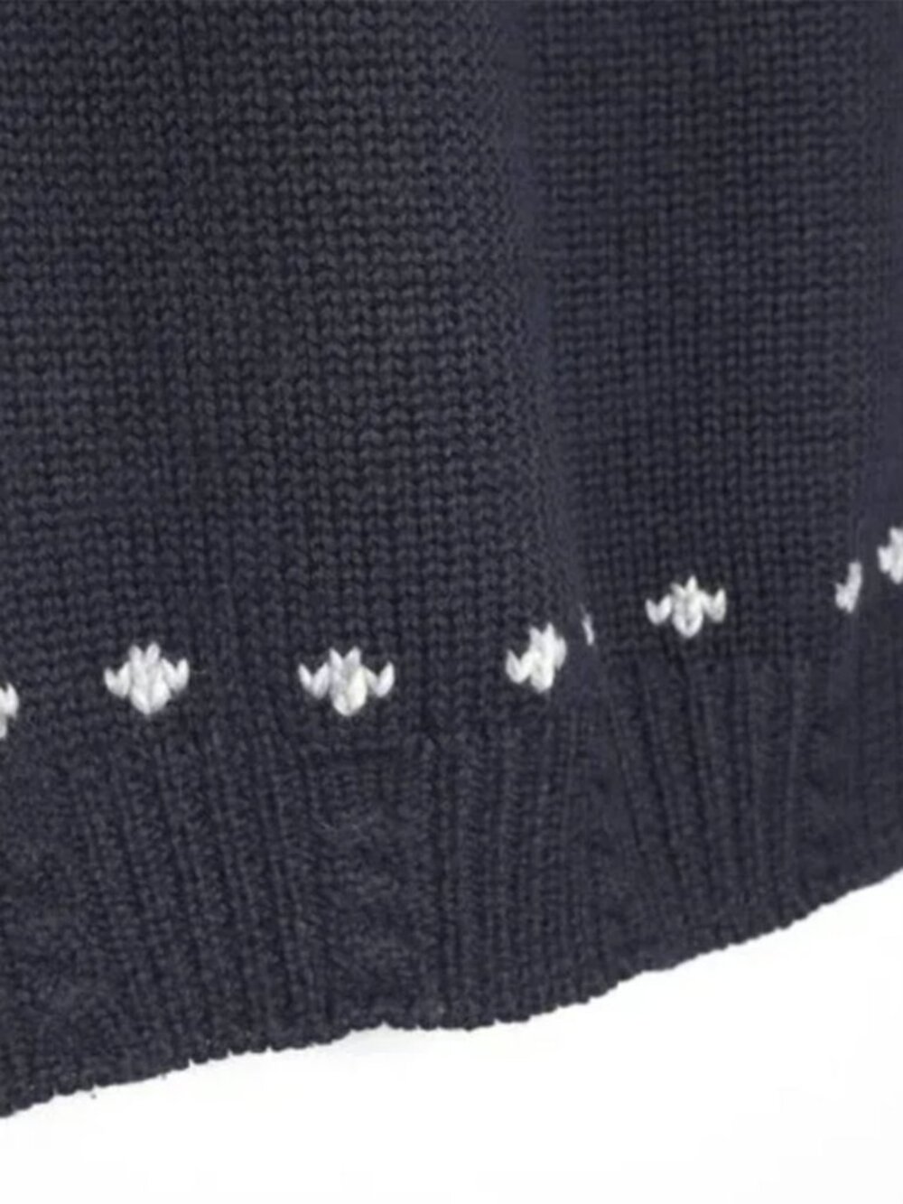 Vintage St Michael Fair Isle Wool Blend Sweater Pullover Navy Blue Pink Small S - Picture 6 of 11